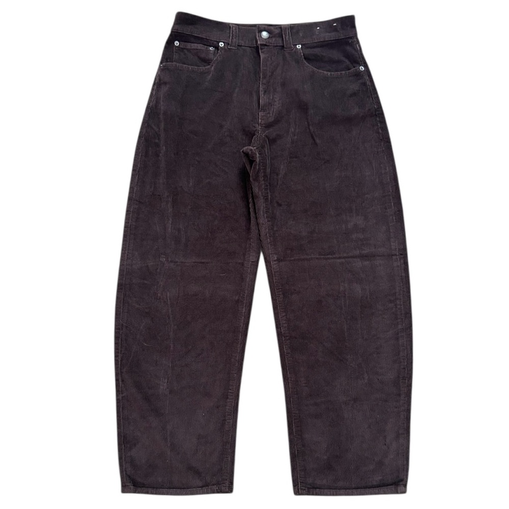 Madewell Balloon Pants 27P Brown Corduroy Wide Leg Barrel Crop Trendy